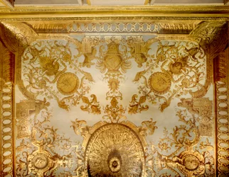 Andre Camot según Jean I Berain (1640-1711), techo de la habitación del lecho del hotel de Mailly