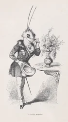 Una vieja mariposa de Escenas de la vida privada y pública de los animales, ca. 1837-47