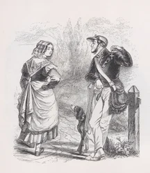 El cazador y la lechera de Las obras completas de Béranger, 1836