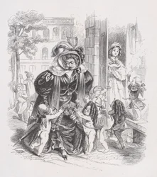 Los pobres putti de Las obras completas de Béranger, 1836