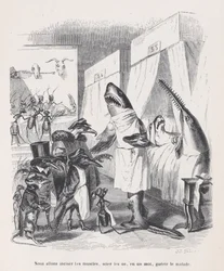 Vamos a incidir los músculos, serrar los huesos, en una palabra, curar a los enfermos de Sc..., ca. 1837-47
