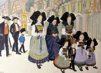 Celebraciones francesas por la devolución de la región de Alsacia a Francia