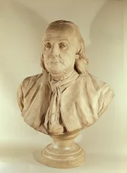 Busto de Benjamin Franklin (terracota)