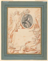 Dibujo, Frontispicio para una Historia de Pedro el Grande, ca. 1780