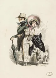 Un rentista y su esposa, 1840