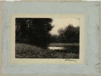 Paisaje con estanque