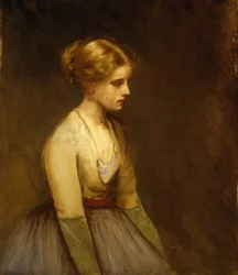 Estudio de una belleza rubia