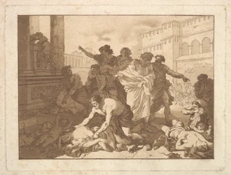 La peste entre los filisteos, en un álbum que contiene R..., 1782-1821