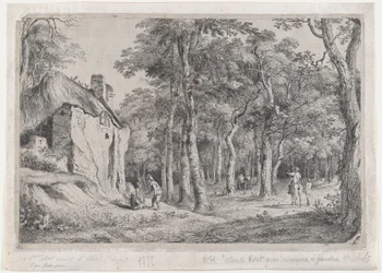 Cabaña en la entrada de un bosque, 1772