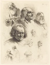 Trece estudios de cabezas
