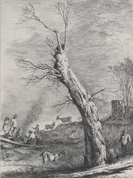 Invierno, después de un dibujo completado en Saint-Chamond