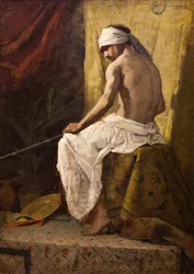 Arabe asis, sin fecha. (Óleo sobre lienzo)