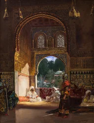En el Palacio del Sultán, sin fecha. (Óleo sobre lienzo)