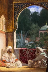 En el palacio del sultán (detalle), sin fecha. (Óleo sobre lienzo)