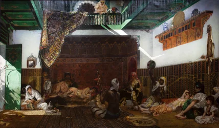 Interior de un harén en Marruecos