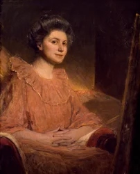 Retrato de Angèle Delasalle, por Jean Joseph Benjamin Constant (1845-1902)