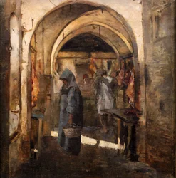 La carnicería, 2ª mitad del siglo XIX. (Óleo sobre lienzo)