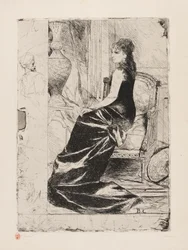 Mujer de negro, ca. 1876