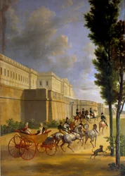 Partida de Napoleón (1769-1821) y María Luisa (1791-1847) para cazar en Compiègne en 1811 Pintura de Joseph Bidault (1758-1846) 1811 París, Museo Marmottan