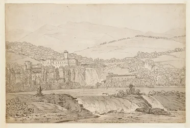 Vista de Isola di Sora, cerca de Nápoles