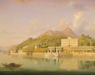 Villa Carlotta en Tremezzo, Lago de Como, por Jean-Joseph-Xavier Bidauld (1758-1846), Italia