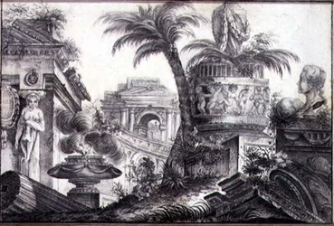 Una fantasía arquitectónica, c.1760