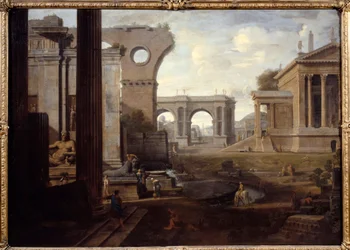 Ruinas antiguas. Pintura de Jean Lemaire (1598-1659)