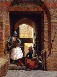 Guardias de corps arnautas en El Cairo, 1861