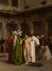 El mercado de esclavos. Hacia 1867
