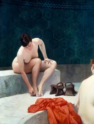Dos mujeres en el baño. Pintura de Jean-Leon Gerome (Jean Leon Gerome