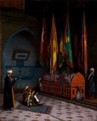 El centinela en la tumba del sultán, c.1880 (óleo sobre lienzo)