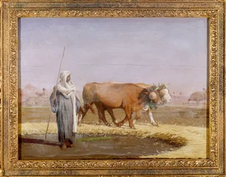 Pisando trigo en Egipto