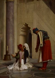 Jóvenes griegos en la mezquita