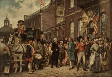 La inauguración de Washington en Filadelfia, c.1930