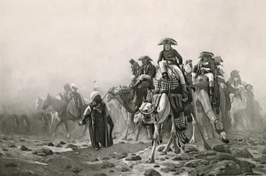 General Bonaparte en Egipto, de Una colección de obras de Jean-Leon Gerome en 100 fotograbados, 1881