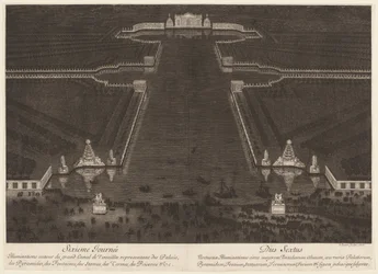 Iluminaciones alrededor del Gran Canal de Versalles