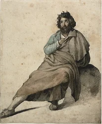 Campesino italiano sentado