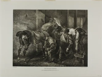 The English Farrier, lámina 10 de Various Subjects Drawn from Life and on Stone (The English Suite)