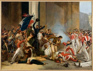 Francés: Captura del Louvre, 29 de julio de 1830; masacre de los guardias suizos