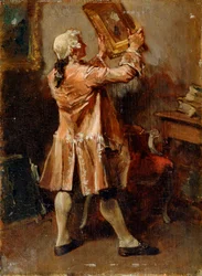 Un amante de la pintura, siglo XIX