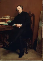Retrato de Alexandre Dumas Jr. (1824-1895) en 1877