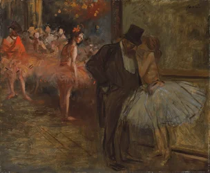 Bailarina y abonado, en la ópera, c.1905