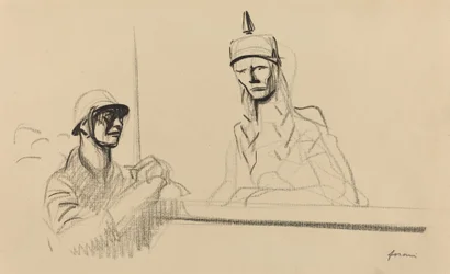 Soldado francés dirigiéndose a Germania, c. 1914-1919