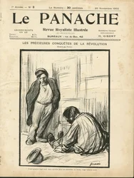 Ilustración de Jean-Louis Forain para la portada de Le Panache, revista realista ilustrada