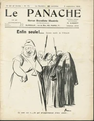 Ilustración de Jean-Louis Forain para la portada de Le Panache, revista realista ilustrada, No. 20