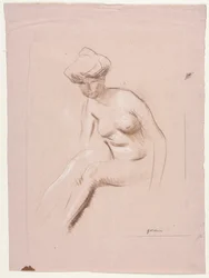 Desnudo sentado
