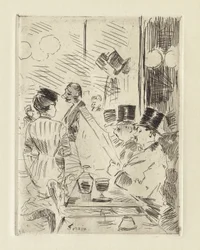 El Café de la Nueva Atenas , c.1876 (aguafuerte)