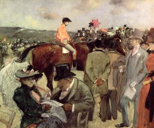 La carrera de caballos, c.1890