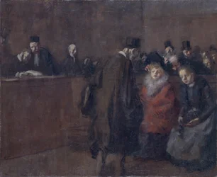 La escena del tribunal