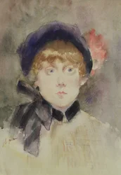 Joven con sombrero azul, 1883